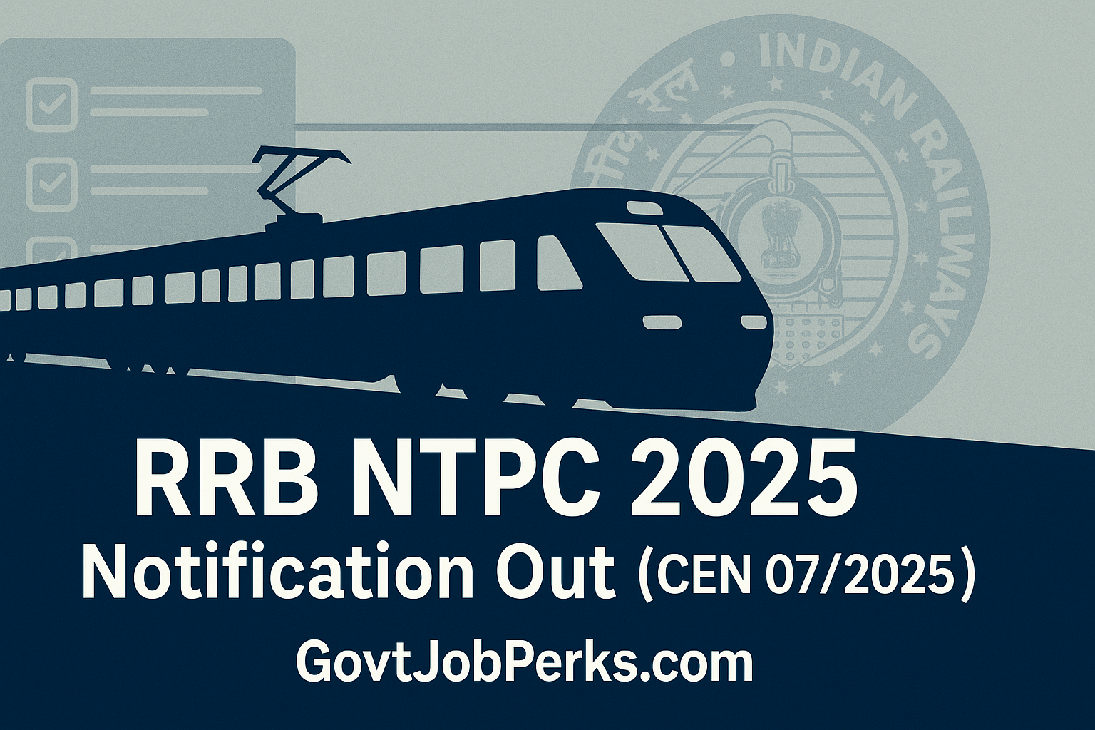 RRB NTPC 2025 Notification Out for 3058 Posts