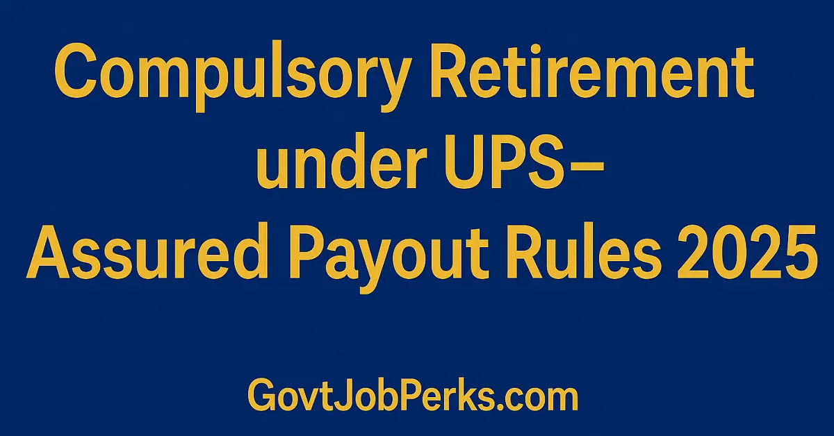 Compulsory Retirement under UPS – Assured Payout Rules