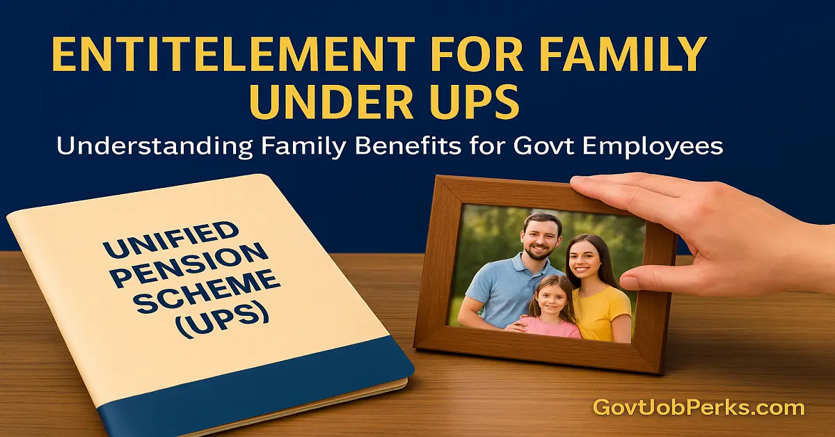 Family Entitlement under Unified Pension Scheme (UPS) for Central Govt Employees