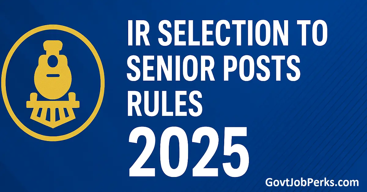 IR Selection to Senior Posts Rules 2025 Explained