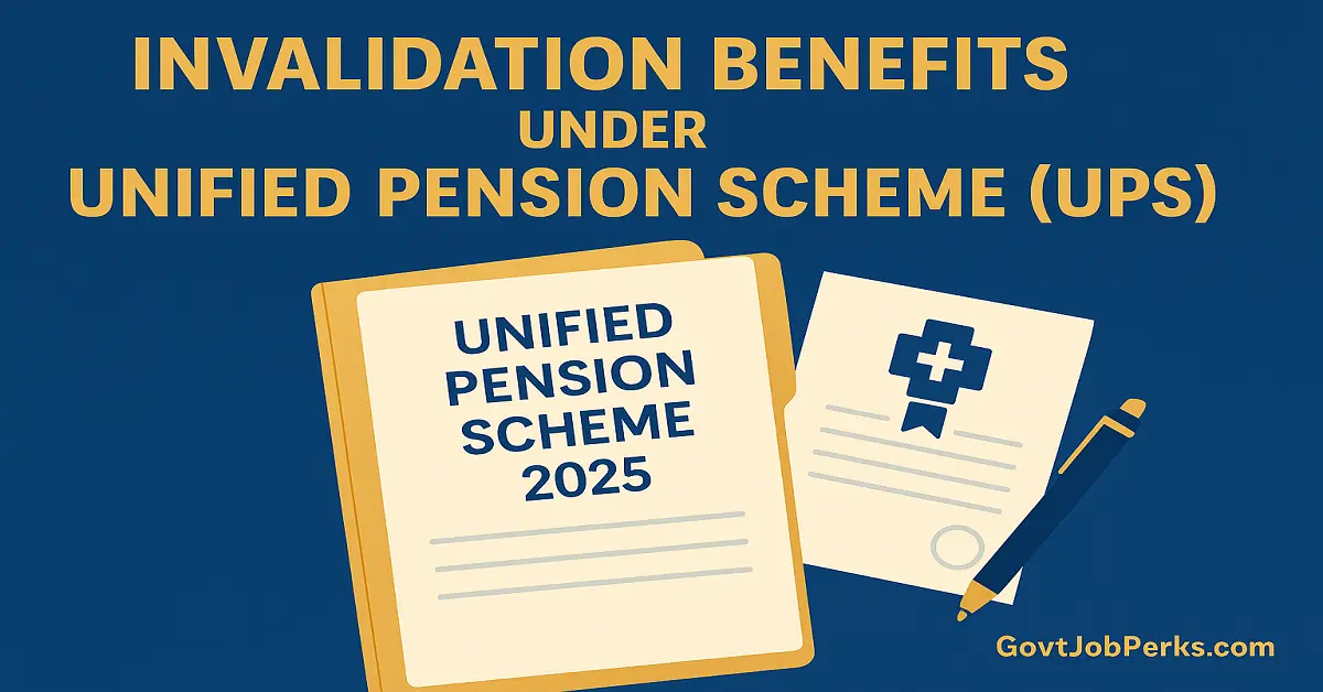 Invalidation Retirement under Unified Pension Scheme (UPS) for Central Govt Employees