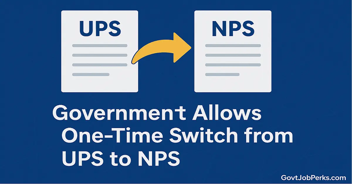 One-Time Switch Option from UPS to NPS