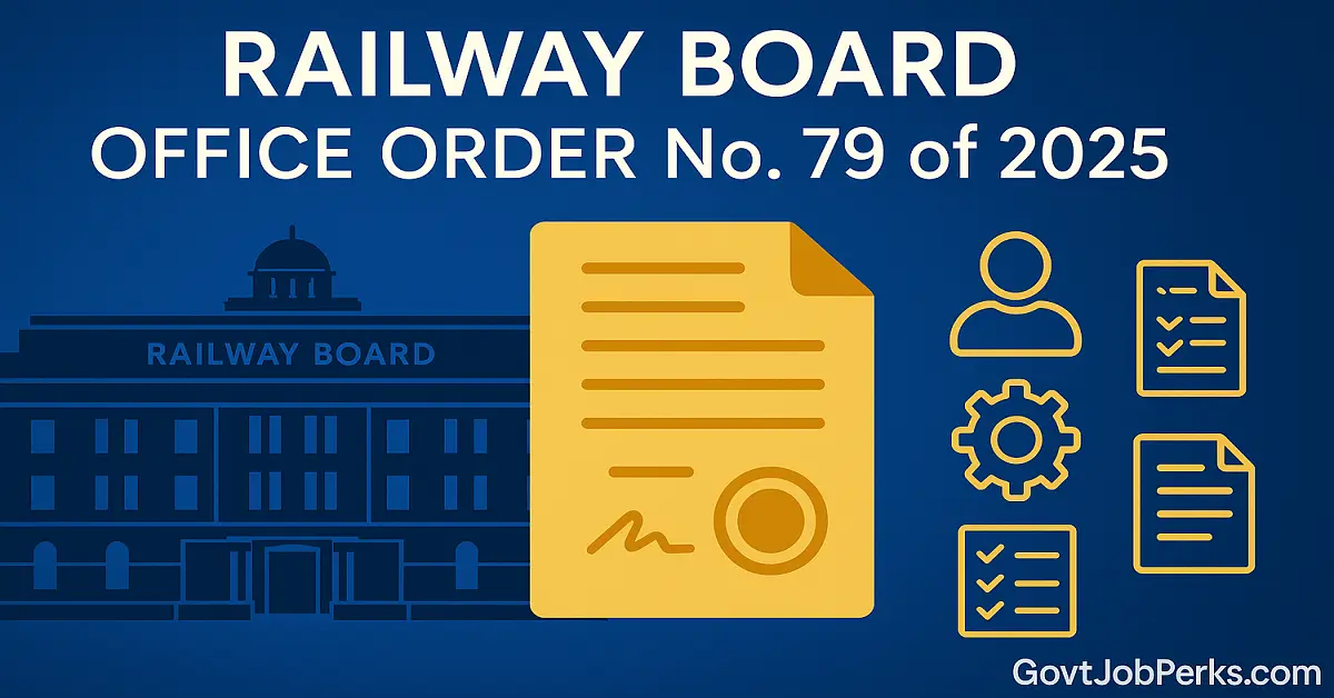 RB OFFICE ORDER No. 79 of 2025: CCA for Railway Cadres