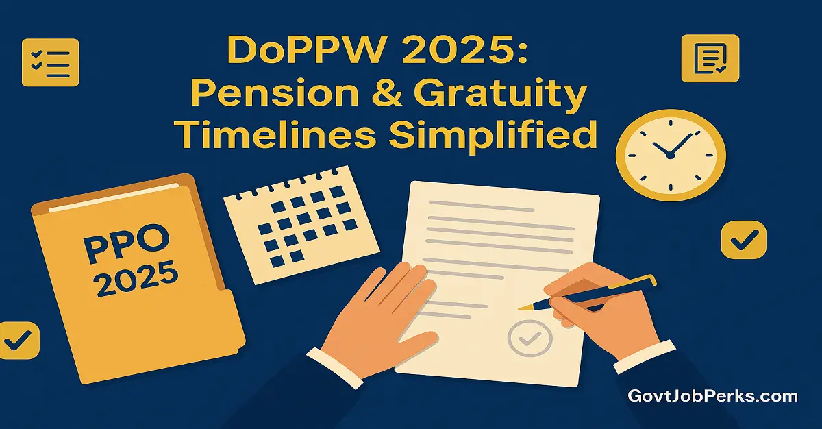 Timelines for Pension & Gratuity Authorization 2025 DoPPW Guidelines