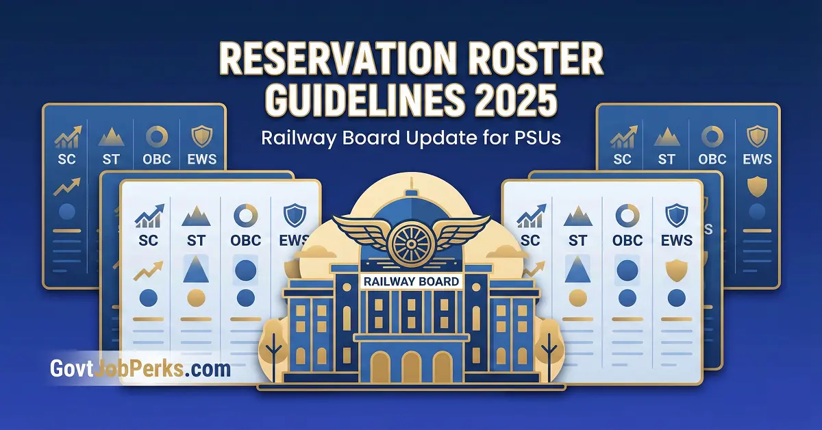 Railway Board Reservation Roster Guidelines 2025